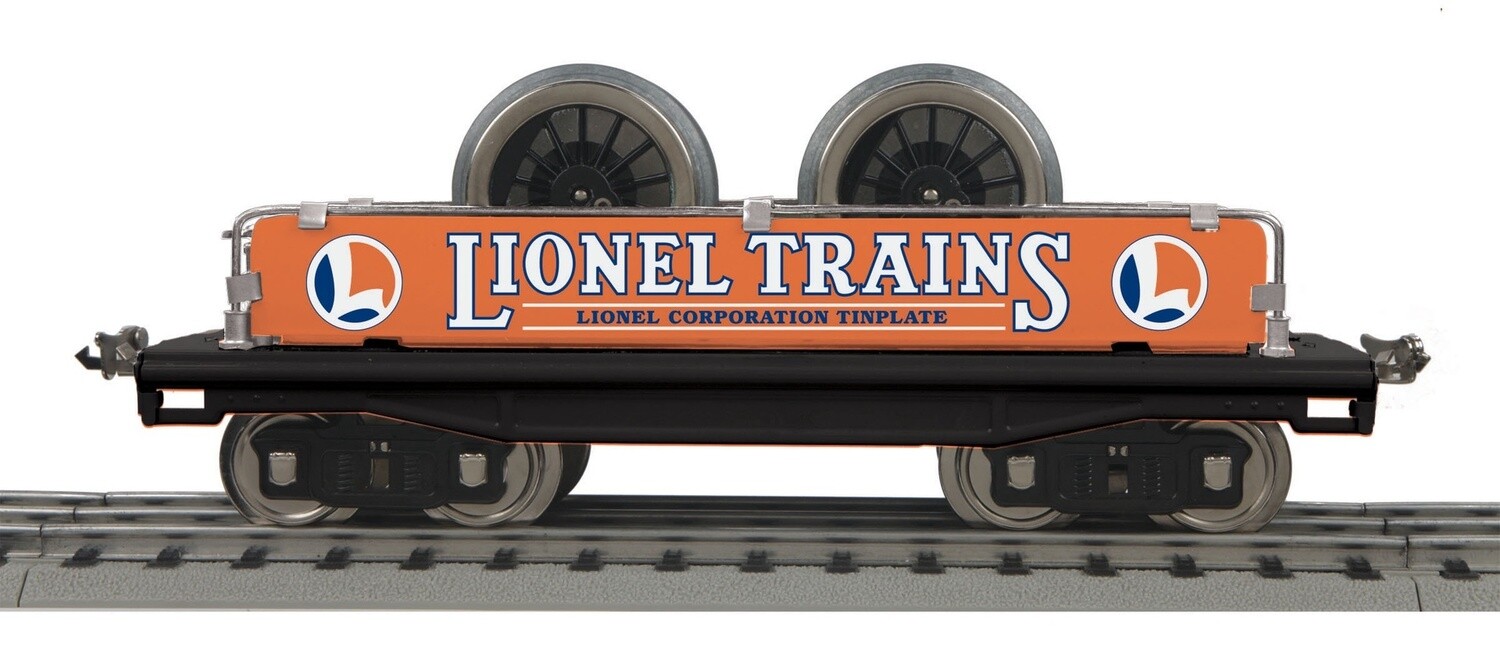 MTH11-30217 | O Gauge | Std. Gauge Lionel Corporation Tinplate No. 211-1 Std. Gauge Flat Car w/Wheel Load | Lionel Lines