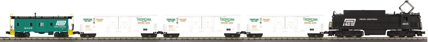 MTH30-5128-1 | O Gauge | RailKing E-33 Fruit Freight Set w/Proto-Sound 3.0 | Penn Central