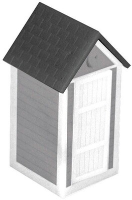 MTH30-90001 | O Gauge | OUT HOUSE GRAY &amp; WHITE