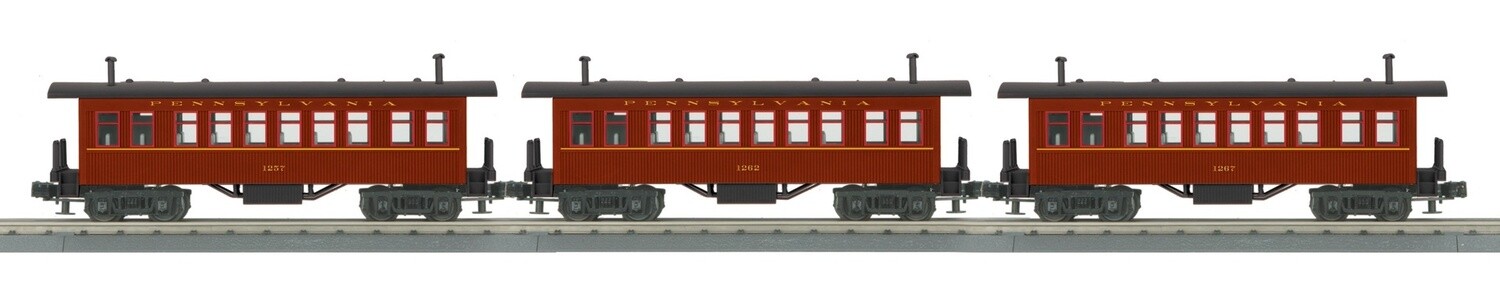 MTH30-6439 | O Gauge | RailKing 3-Car Overton Passenger Coach Set | Pennsylvania