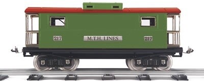 MTH10-2108 | STD Gauge | 200 Series Std. Gauge Caboose | Red &amp; Pea Green/Nickel