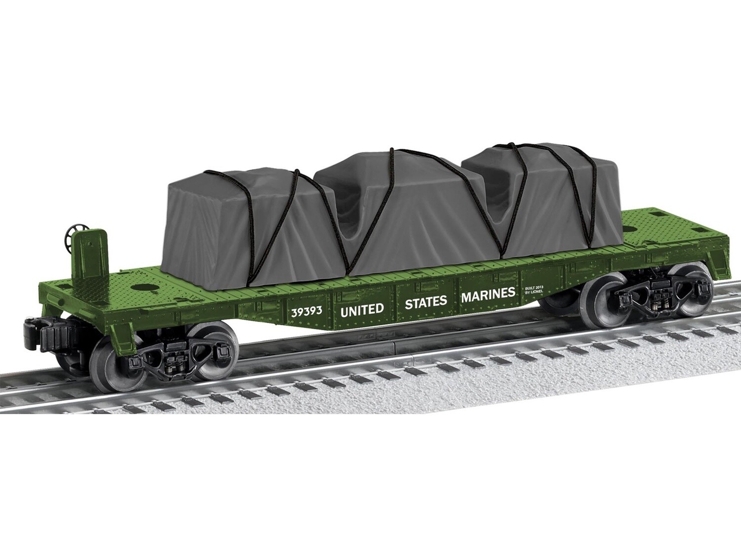 LIONEL39393 | O Gauge | U.S. MARINES MADE IN USA FLATCAR