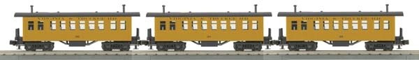 MTH30-6424 | O Gauge | RailKing 3-Car Overton Passenger Coach Set | Virginia &amp; Truckee