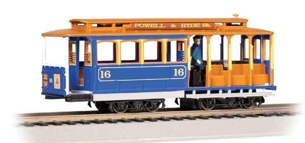 BAC60528 | HO | Cable Car with Grip Man - Standard DC -- 16 (blue, tan)