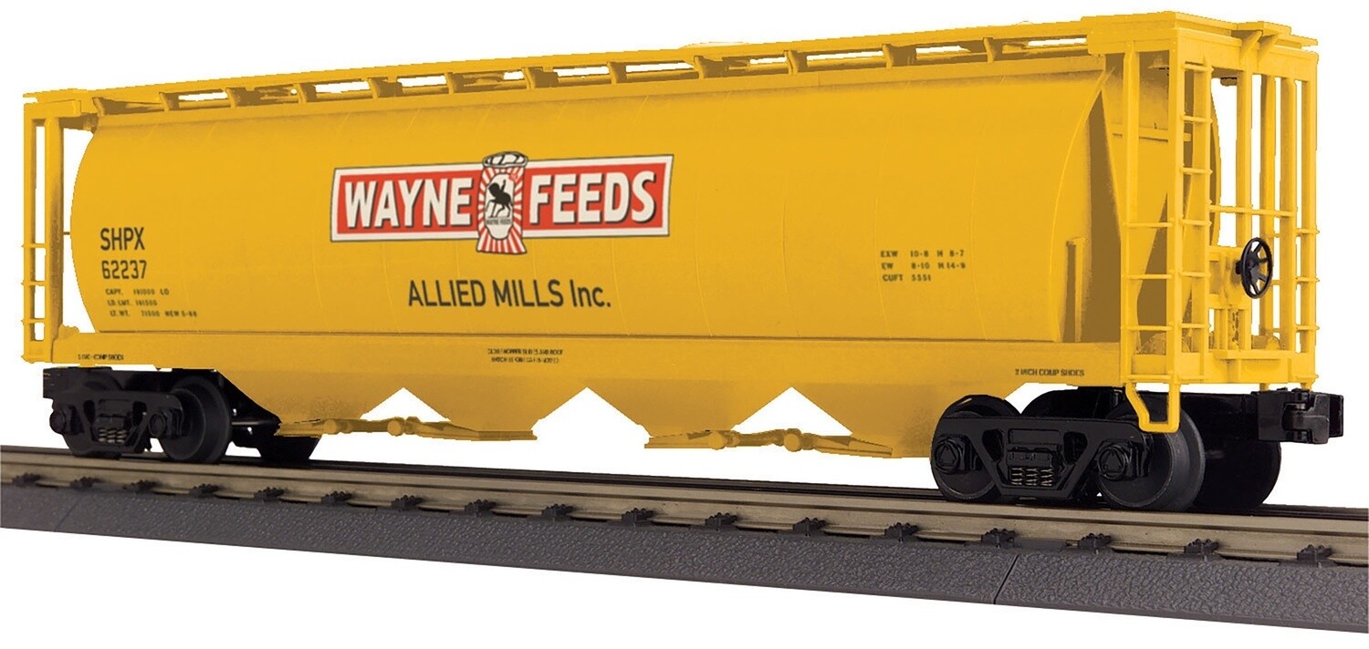MTH30-75588 | O Gauge | RailKing 4-Bay Cylindrical Hopper Car | Allied Mills
