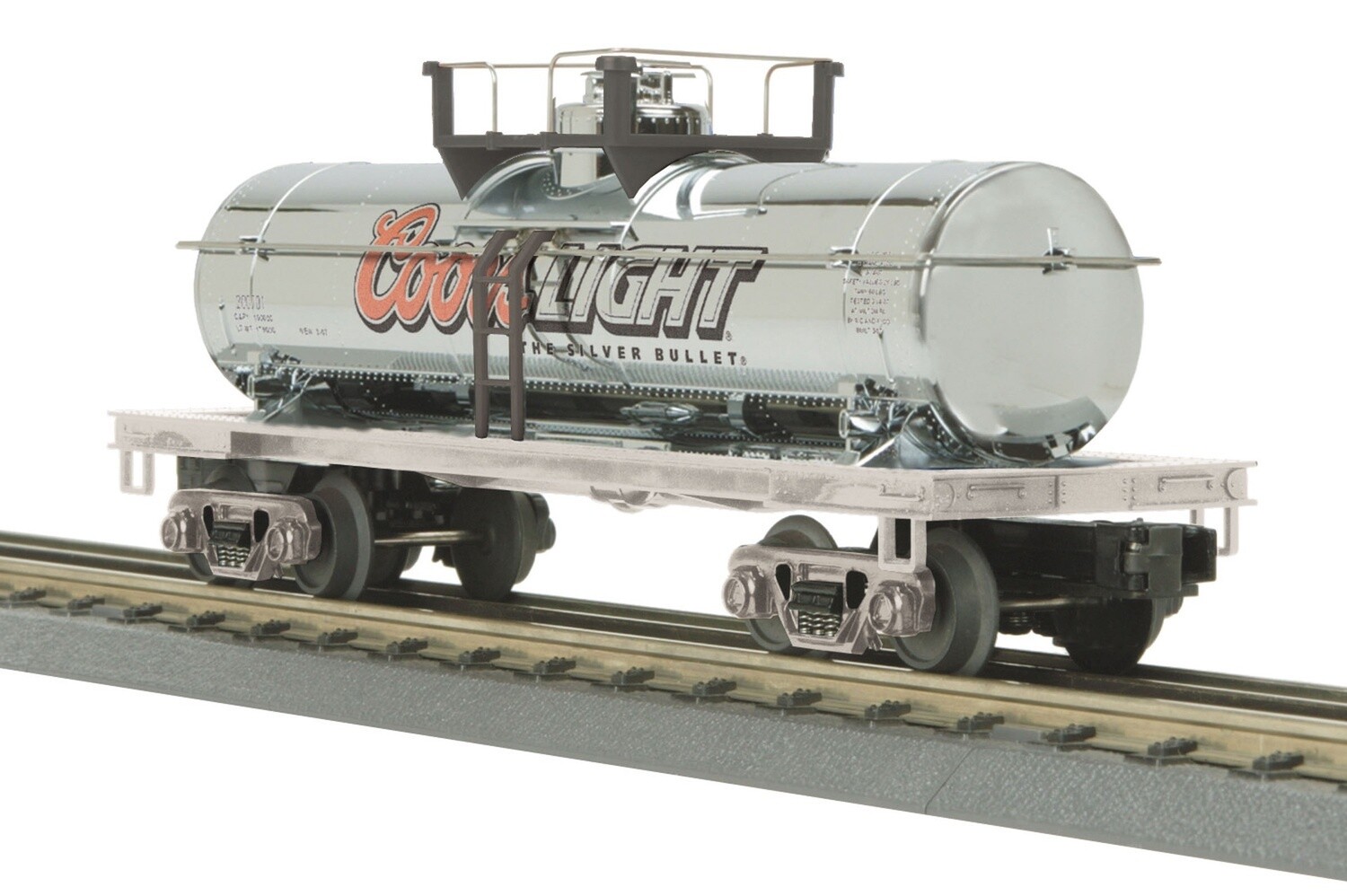 MTH30-73223 | O Gauge | RailKing Tank Car | (Chrome) Coors Light # 200701