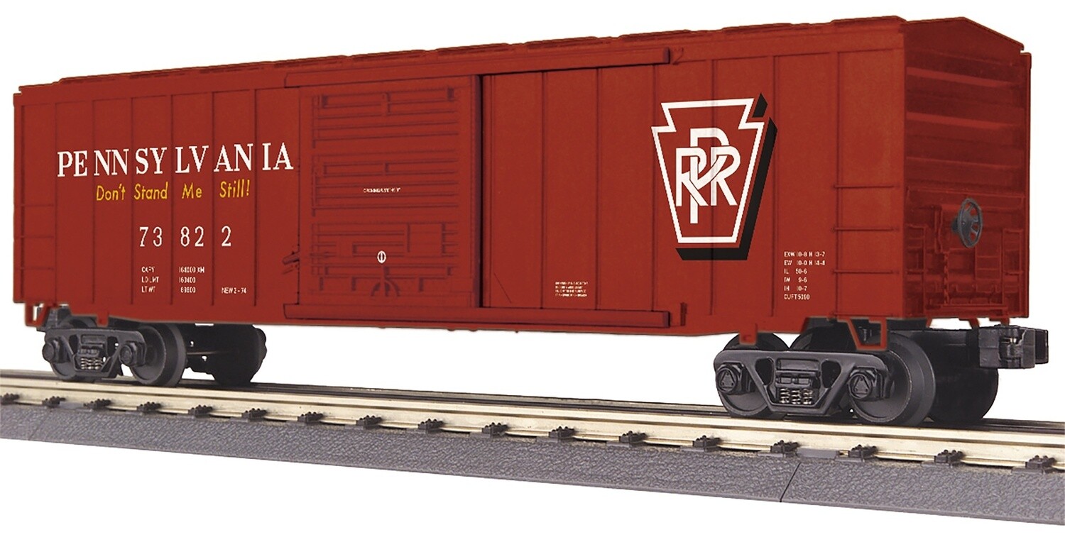 MTH30-71073 | O Gauge | RailKing 50’ Modern Box Ca | Pennsylvania (Don’t Stand Me Still)