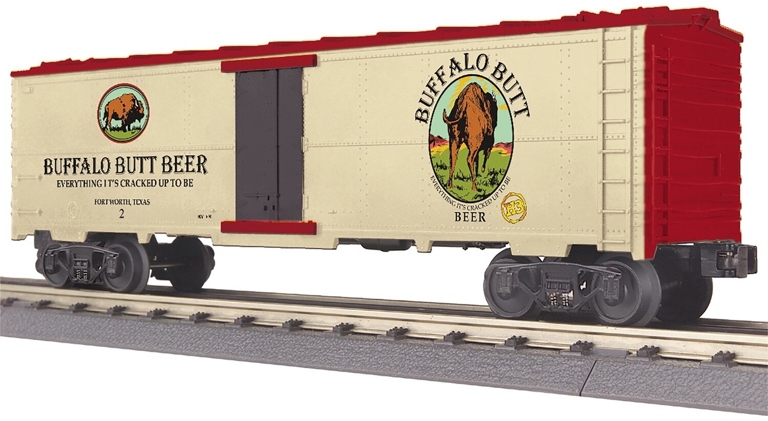 MTH30-78227 | O Gauge | RailKing Modern Reefer Car | Buffalo Butt Beer