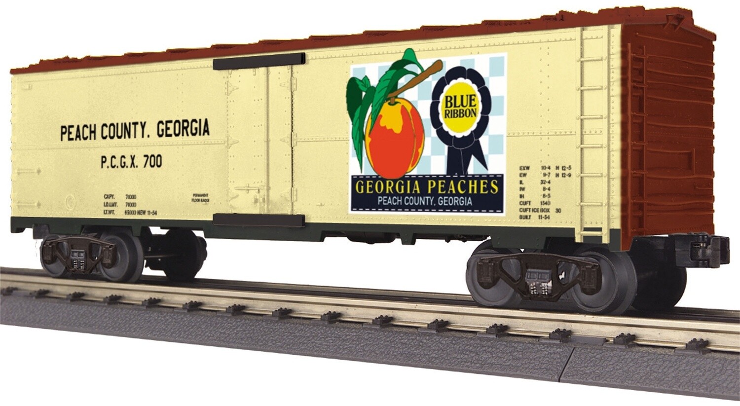 MTH30-78153 | O Gauge | RailKing Modern Reefer Car | Georgia Peaches