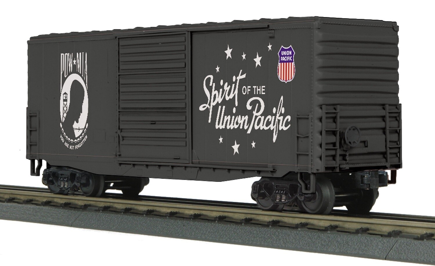 MTH30-74927 | O Gauge | RailKing 40’ High Cube Box Car | Union Pacific (P.O.W. - Spirit of Union Pacific)