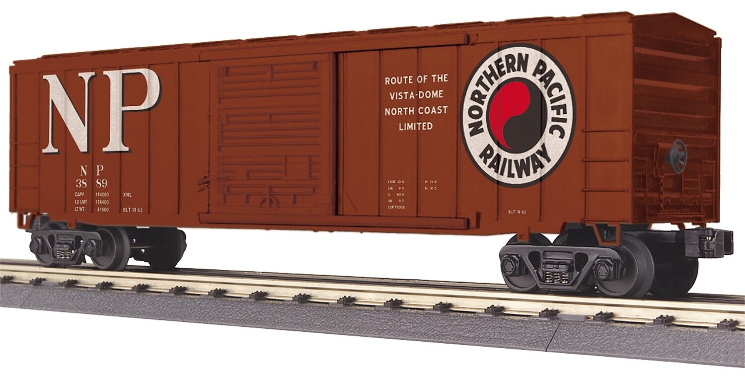 MTH30-71072 | O Gauge | RailKing 50’ Modern Box Car | Northern Pacific