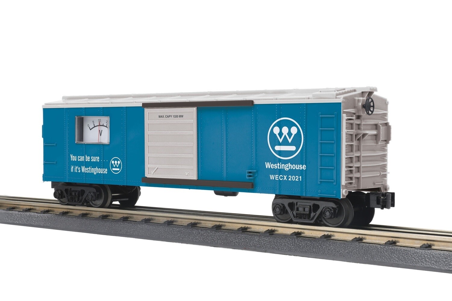 MTH30-71062 | O Gauge | RailKing Box Car w/Power Meter | Westinghouse