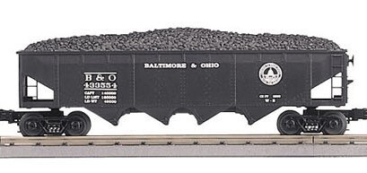 MTH30-7010D | O Gauge | 4-Bay Hopper w/ Coal Load | Baltimore and Ohio