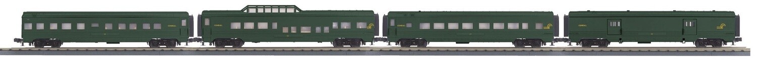 MTH30-67604 | O Gauge | RailKing 4-Car 60' Streamlined Passenger Set | Conrail