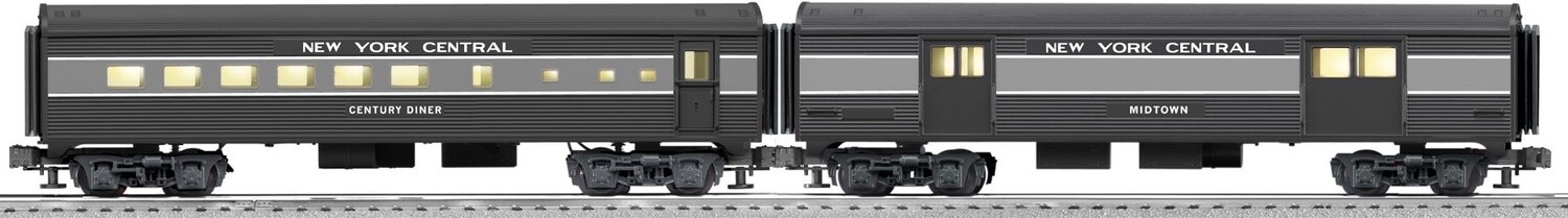 35247 | O Gauge | NEW YORK CENTRAL "GRAND CENTRAL EXPRESS" STREAMLINER PASSENGER CAR 2-PACK
