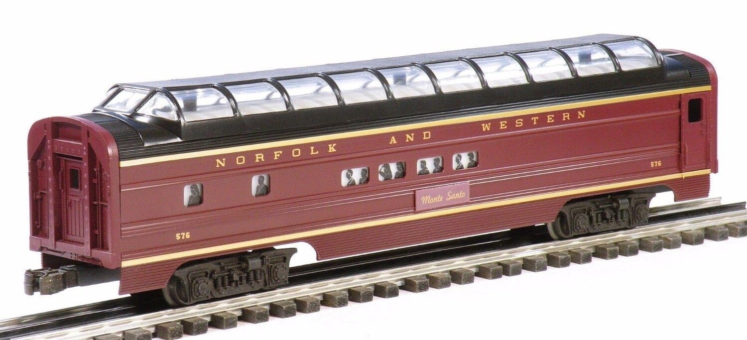 19108 | O Gauge | NORFOLK &amp; WESTERN N&amp;W ALUMINUM FULL VISTA DOME COACH