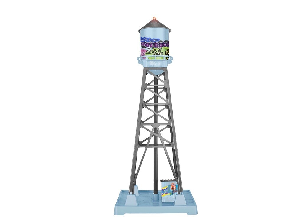 2229270 | O Gauge | INDUSTRIAL WATER TOWER W/ GRAFFITI DECALS