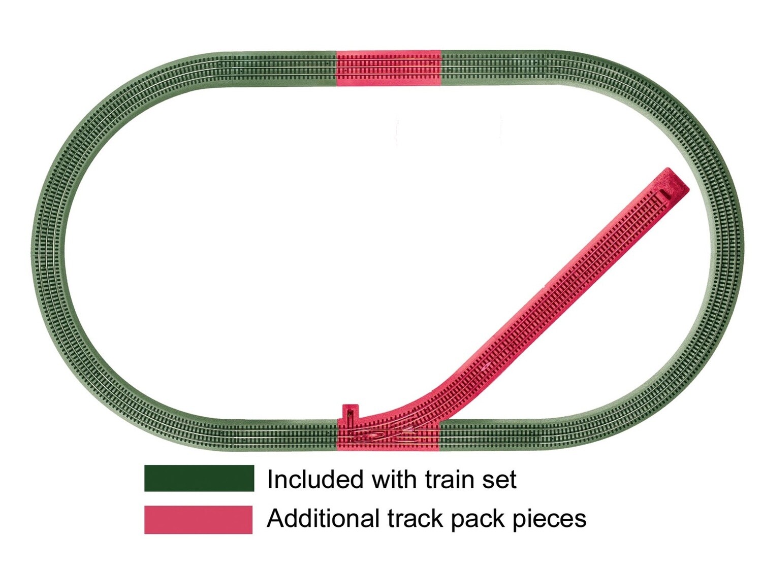 6-12044 LIONEL | O Gauge | FASTRACK SIDING TRACK ADD-ON TRACK PACK