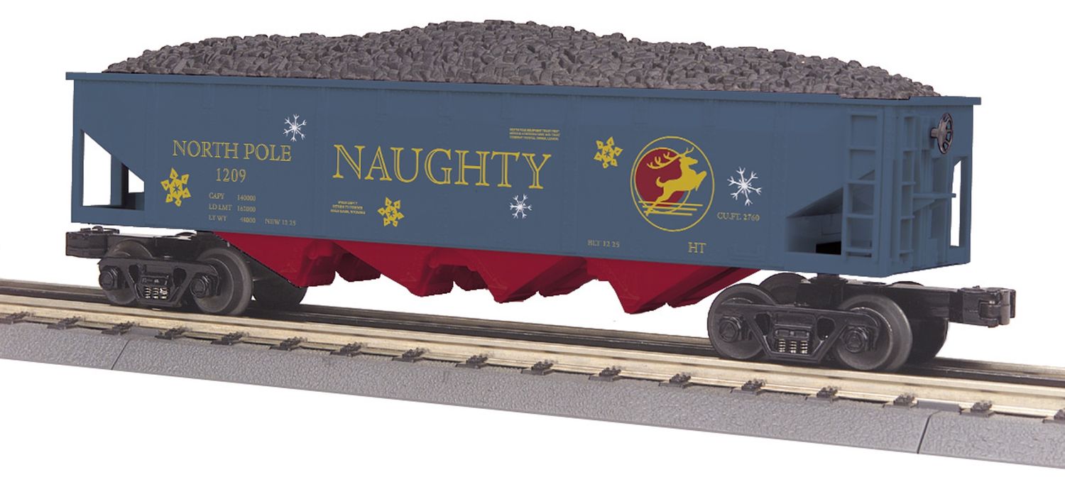 MTH30-75611 | O Gauge | RailKing 4-Bay Hopper Car | North Pole