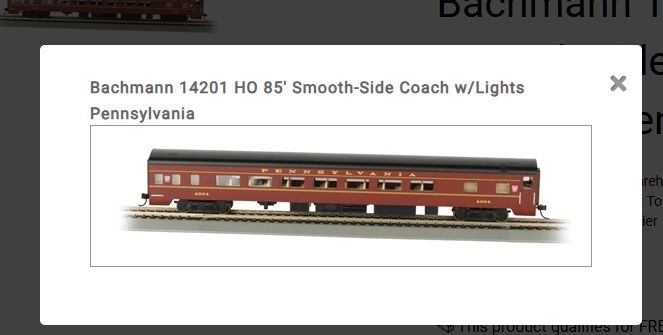 BAC14201 - HO PRR 85' COACH
