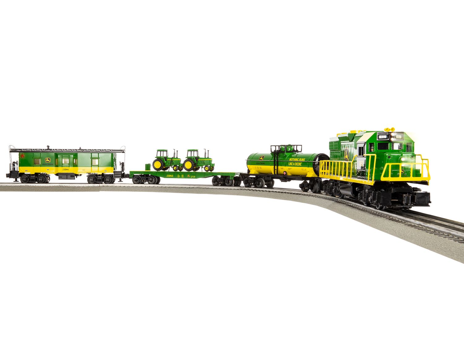 LIONEL 2123040  | O GAUGE | LIONCHIEF | JOHN DEERE GP38 FREIGHT SET