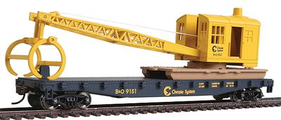 931-1782 | HO | Flatcar with Logging Crane | Chessie System B&amp;O