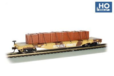 BAC18934 - HO DESERT CAMO FLATCAR W/CRATES