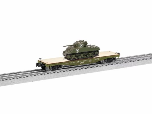 1926751 - US ARMY 40' FLATCAR W/SHERMAN TANK #35351