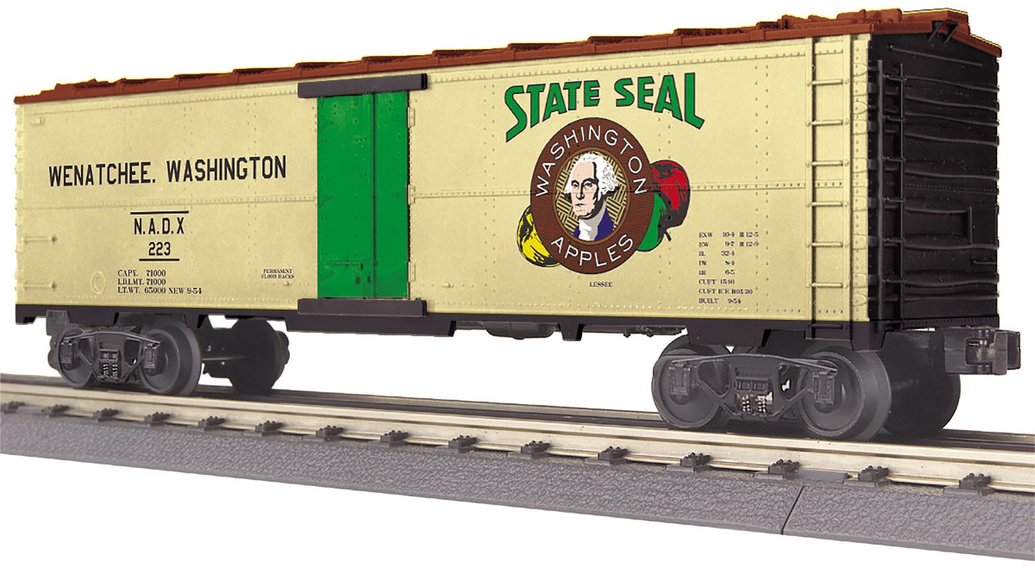 MTH30-78242 | O Gauge | RailKing Modern Reefer Car | Washington Apples