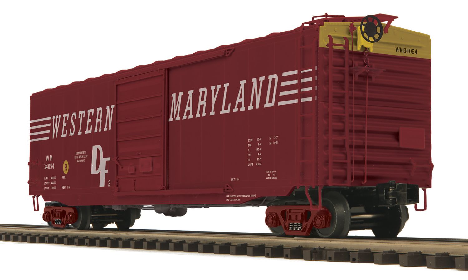 MTH20-99313 | O Gauge | Premier 50’ Ps-1 Box Car w/Pullman Standard Door | Western Maryland