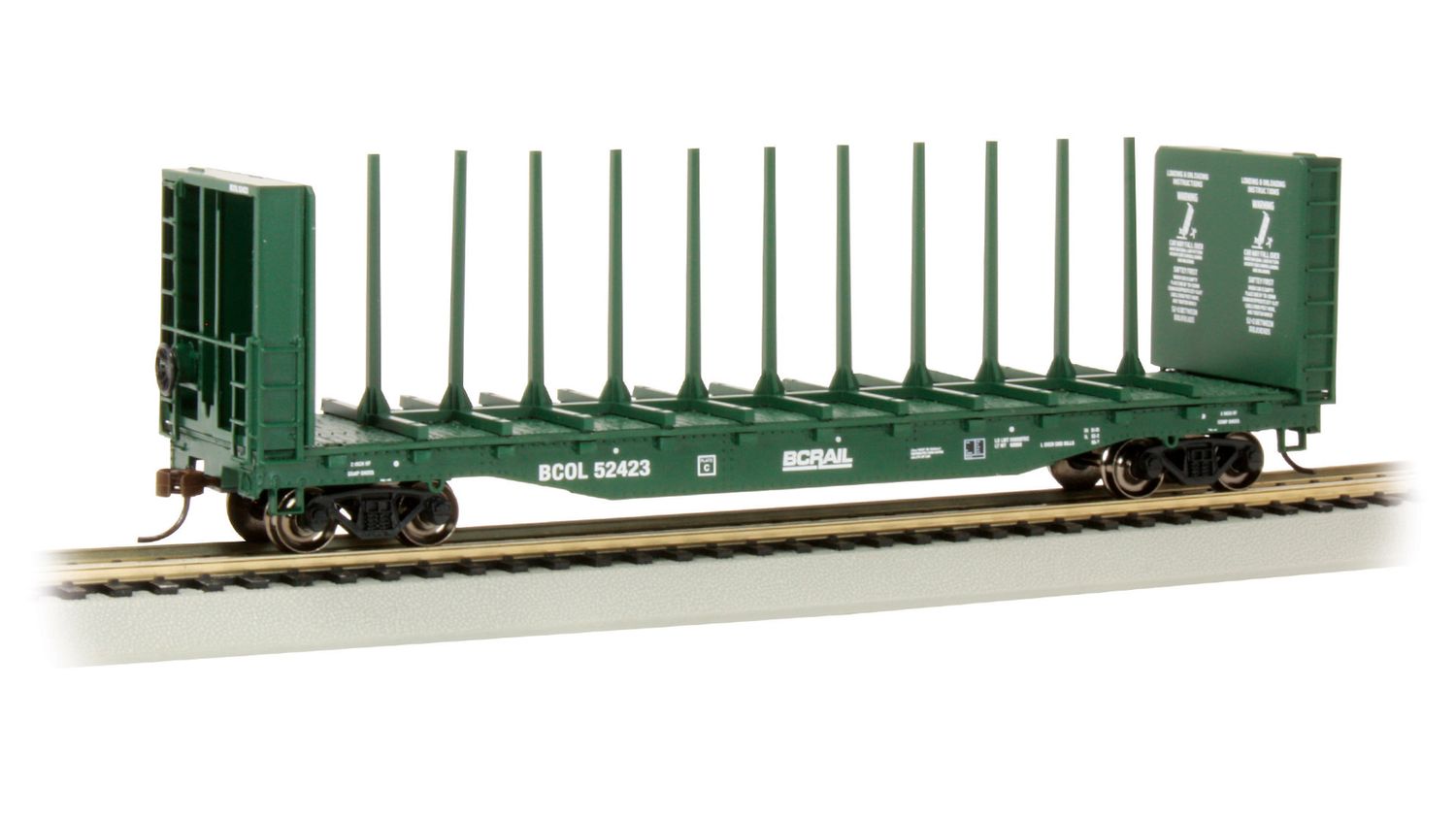 BAC12901 | HO | 52' CENTER-BEAM FLATCAR | BC RAIL #52423