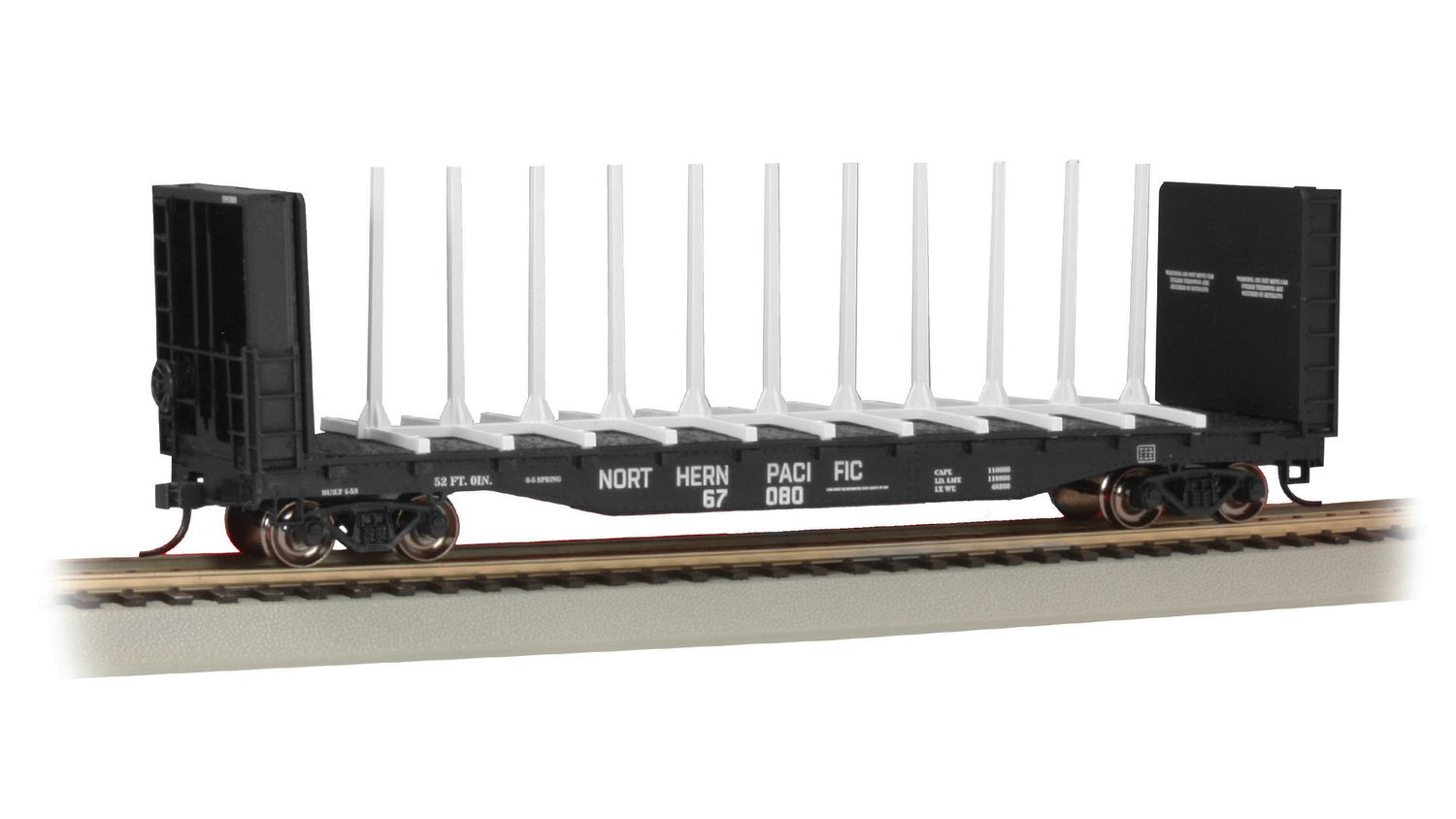 BAC12904 | HO | 52' CENTER-BEAM FLATCAR | NORTHERN PACIFIC #67080