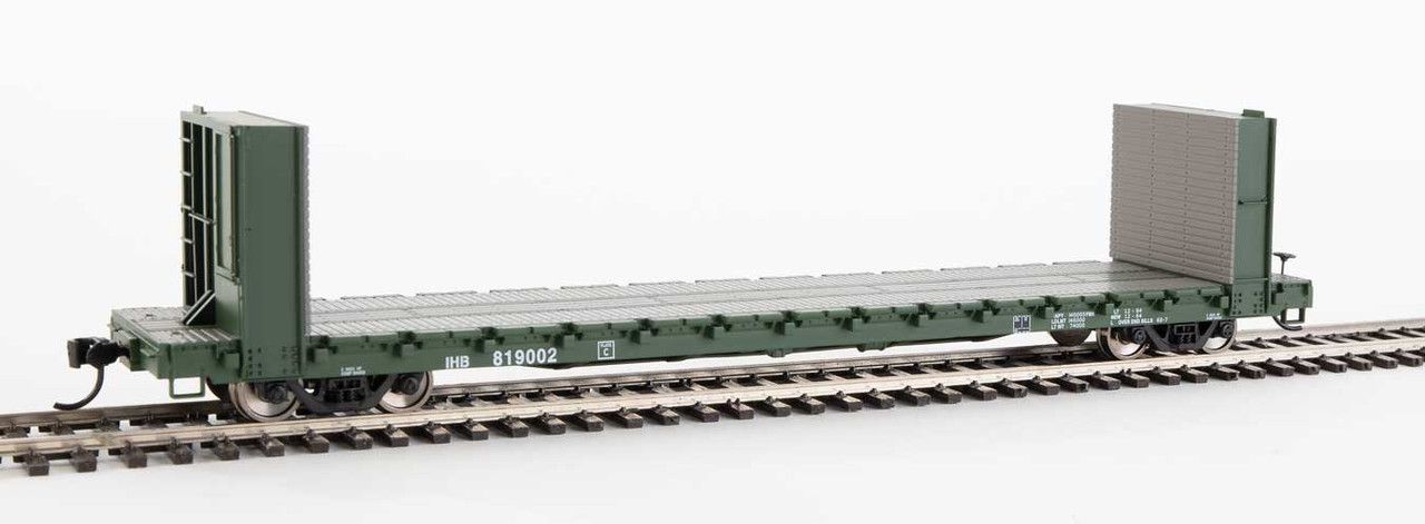 910-5809 | HO | Pullman-Standard 60' Bulkhead Flatcar  | Indiana Harbor Belt IHB #819002