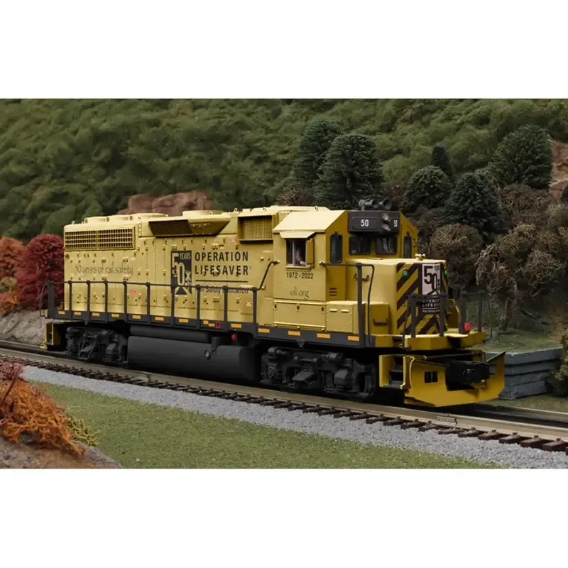 ATS30138029 | O Gauge | Premier - GP40 Diesel Locomotive w/ Protosound 3.0 | "Operation Lifesaver" w/ PS3 #50 (50th Anniversary Limited Edition)
