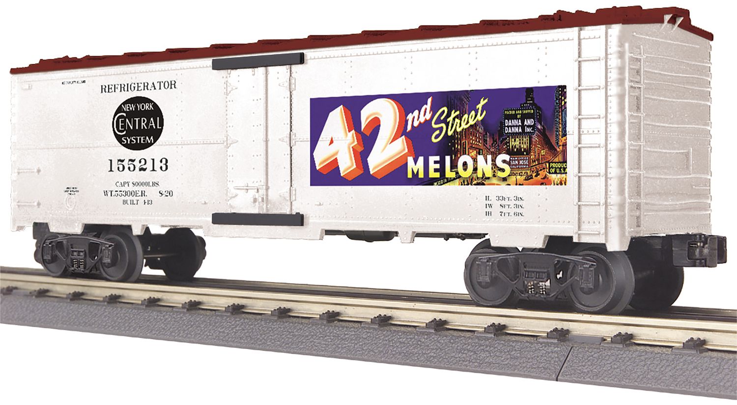 MTH30-78226 | O Gauge | RailKing Modern Reefer Car | 42nd Street Mellons