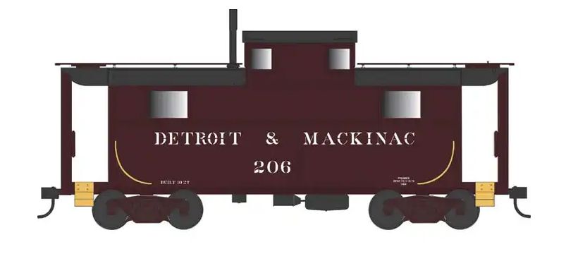 BOW43353 - HO - N-5 Caboose Detroit &amp; Mackinac 206