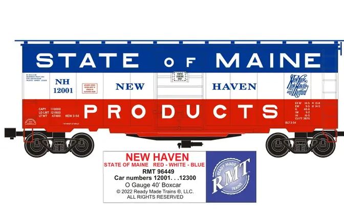 RMT96449 - O - NH RWB 40' PS-1 Boxcar