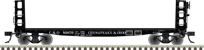 ATL20007576 - HO - C&O Pulpwood Flatcar 81879 ATL20007576 - HO - C&O Pulpwood Flatcar 81879