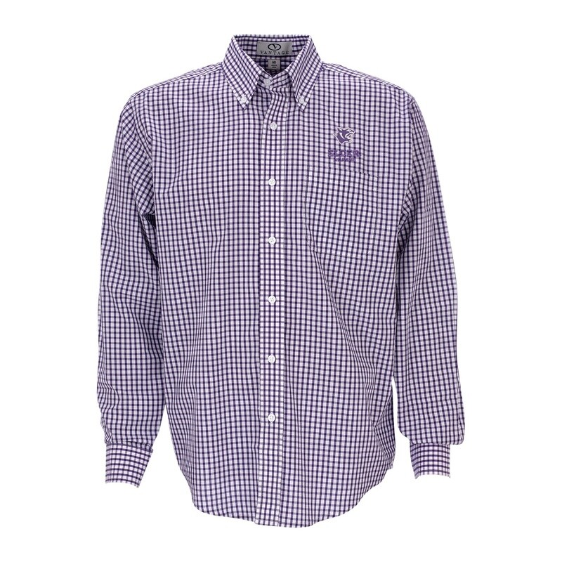 VANTAGE GINGHAM DRESS SHIRT