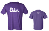 PURPLE T HEATHERED ELDER SCRIPT