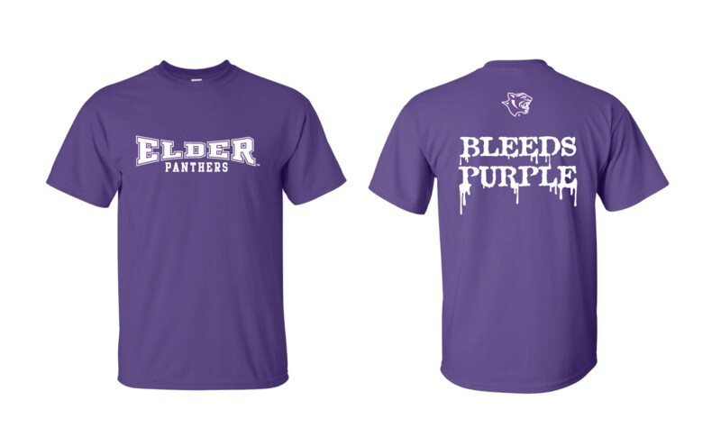 PURPLE T BLEEDS PURPLE ON BACK