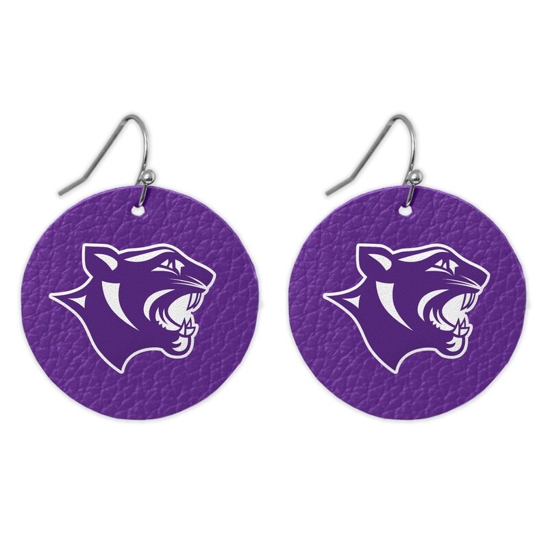 SPIRIT LEATHER PURPLE EARINGS