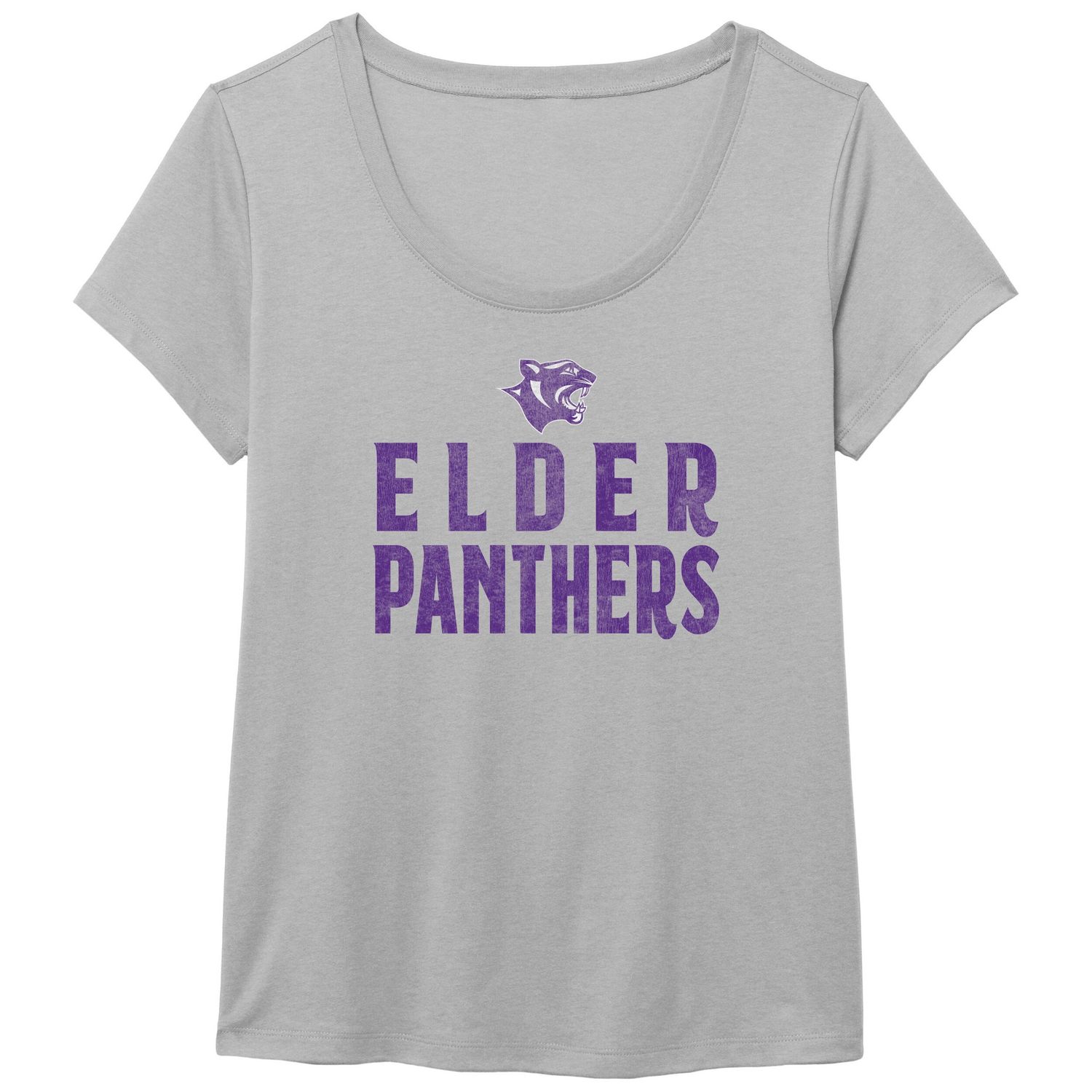 WOS L2 GREY SCOOP NECK TEE