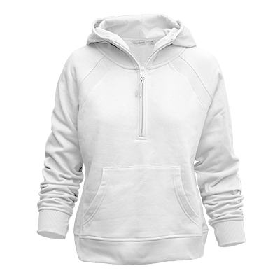 WOS CAMP DAVID WHITE HALF ZIP HOOD