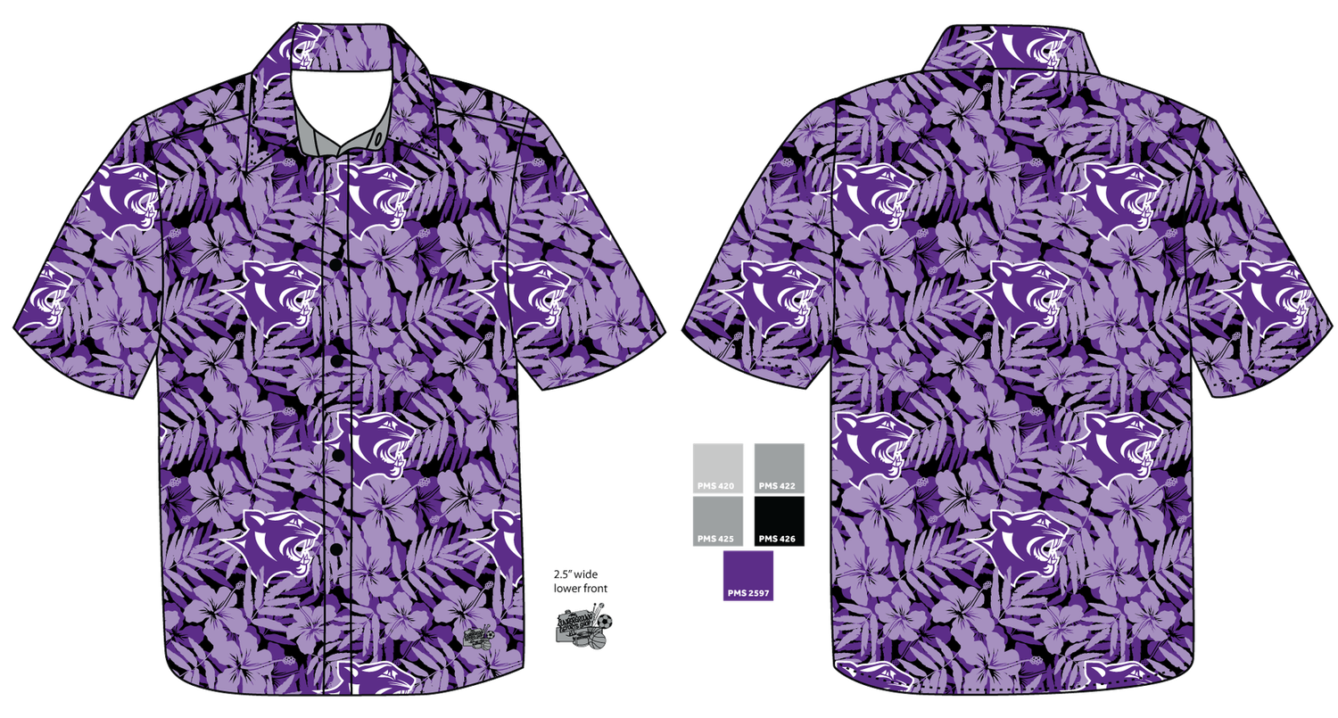 MENS HAWAIIAN PRUPLE SHIRT 2024/25