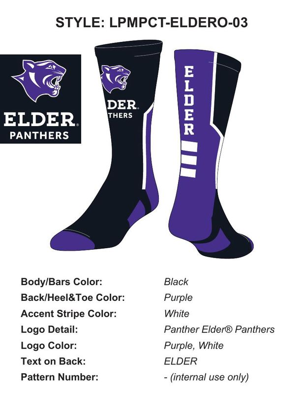 JARDINE BLACK/PURPLE CREW SOCK 24/25