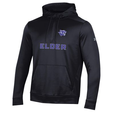 UA BLACK 1/4 ZIP HOOD 25/26