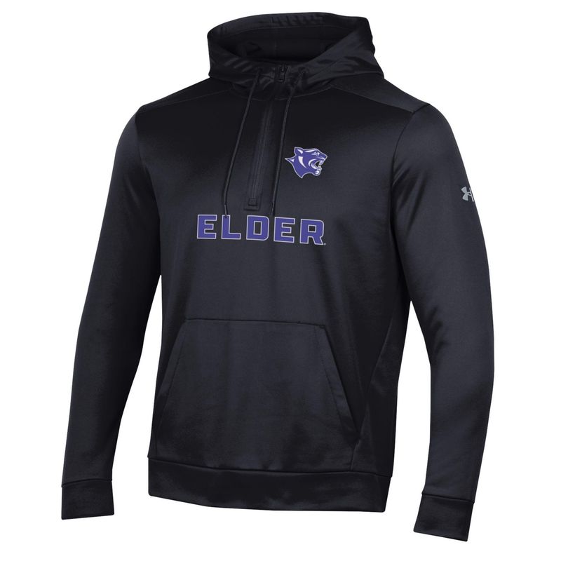 UA BLACK 1/4 ZIP HOOD 25/26