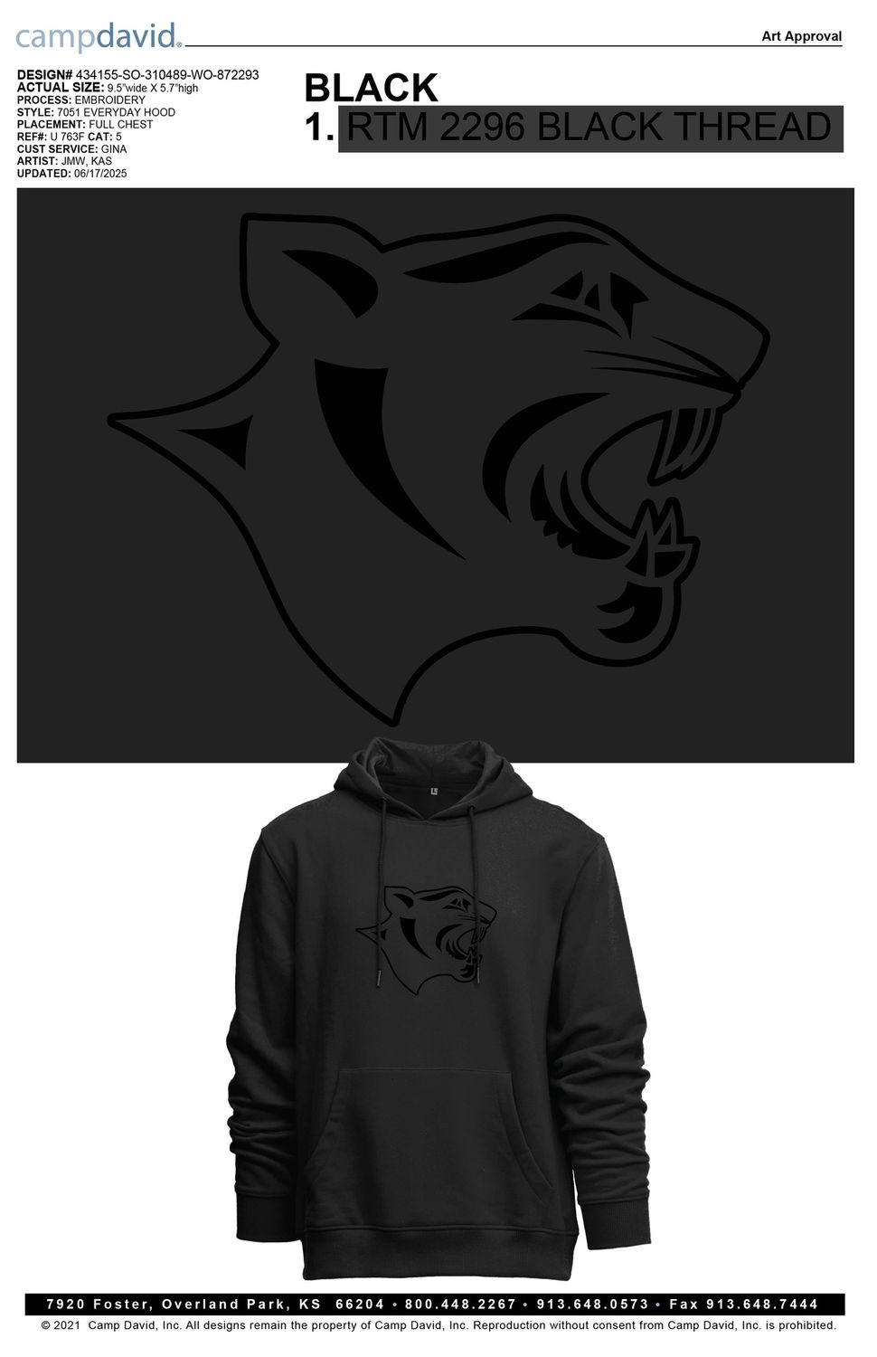 CAMP DAVID EVERYDAY HOOD BLACK