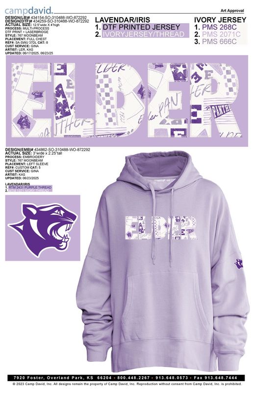 WOS CAMP D LAVENDER RELAXED HOOD